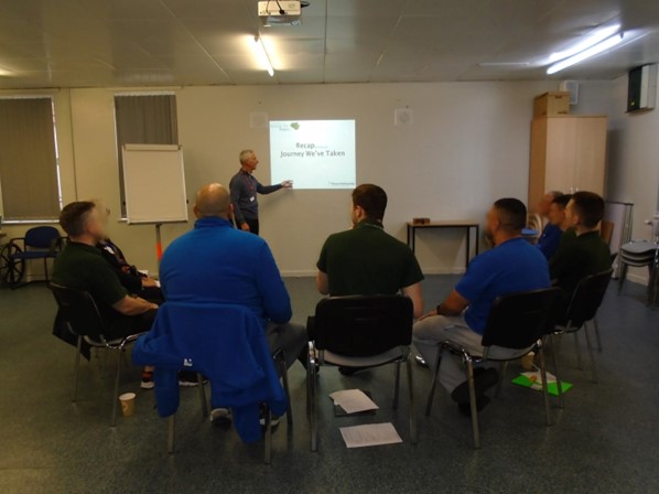 Delivery of Sycamore Tree Course. A group meeting.